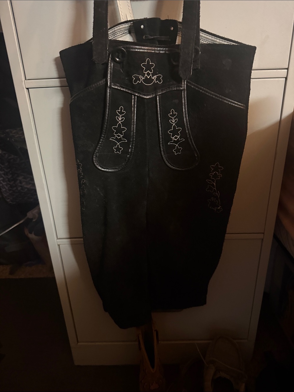 Black Suede lederhosen size 110